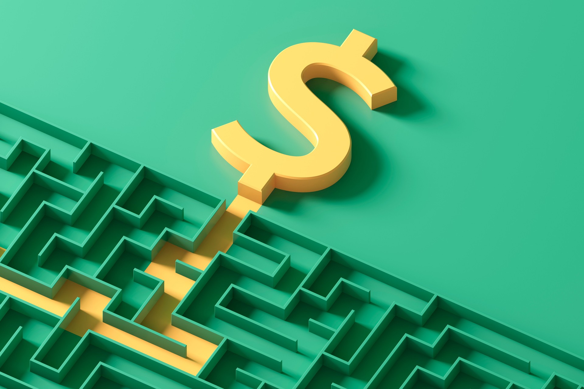 Dollar Symbol in Maze